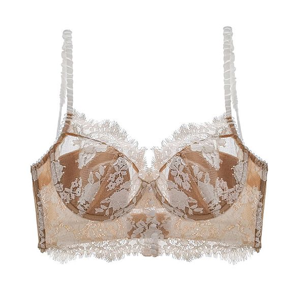 Braletka koronkowa usztywniana na co dzień Eudoxia. Białe biustonosze Intica, bez wzorów, z koronki. W wyprzedaży za 119.00 zł.