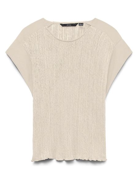 Vero Moda Bluzka w kolorze kremowym rozmiar: S. Brązowe bluzki Vero Moda, s, bez wzorów, bez kołnierzyka, bez ramiączek. Za 111.45 zł.