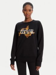 Versace Jeans Couture Bluza 79HAIE06 CF00E Czarny Regular Fit. Czarne bluzy Versace Jeans Couture, xl, bez wzorów, z bawełny, bez kaptura. Za 1,089.00 zł.