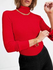 LA Angels Sweter w kolorze czerwonym rozmiar: XL. Czerwone swetry LA Angels, xl, bez wzorów, prążkowane, bez ramiączek. Za 96.60 zł.