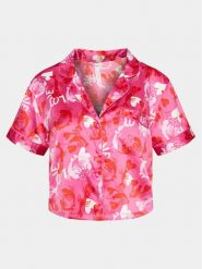 Hunkemöller Koszulka piżamowa Peppers 205076 Różowy Relaxed Fit. Czerwone koszule nocne Hunkemöller, xl, bez wzorów, z syntetyku, bez ramiączek. Za 69.99 zł.