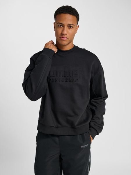 Bluza Hummel Boxy Logo. Czarne bluzy Hummel, s, bez wzorów, z bawełny, bez kaptura. Za 221.00 zł.
