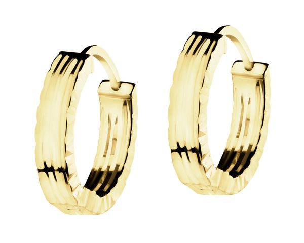 Złote kolczyki - koła. Żółte kolczyki Apart, złote. Za 879.00 zł.