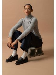 Perfect Cashmere Kaszmirowy golf "Ashley" w kolorze jasnoszarym rozmiar: XXL. Szare golfy Perfect Cashmere, xxl, bez wzorów, z kaszmiru, bez ramiączek. Za 347.99 zł.