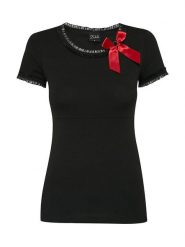 Pussy Deluxe Koszulka w kolorze czarnym rozmiar: S. Czarne bluzki Pussy Deluxe, s, bez wzorów, z bawełny, bez kołnierzyka, bez ramiączek. Za 79.03 zł.