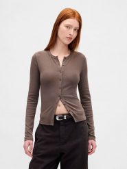 GAP Kardigan w kolorze brązowym rozmiar: M. Brązowe kardigany GAP, m, bez wzorów. Za 109.26 zł.