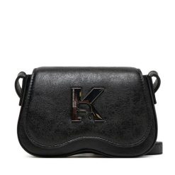 Torebka Karl Lagerfeld Jeans. Czarne listonoszki Karl Lagerfeld Jeans, bez wzorów, z jeansu, bez dodatków. Za 619.99 zł.