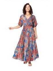 Aller Simplement Sukienka w kolorze niebiesko-czerwono-turkusowym rozmiar: 34-40. Czerwone sukienki Aller Simplement, bez wzorów, klasyczne, bez kołnierzyka, bez ramiączek, maxi. Za 78.99 zł.