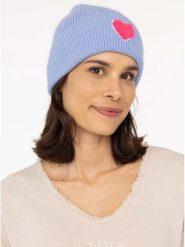 Zwillingsherz Czapka "Heart" w kolorze błękitnym rozmiar: onesize. Niebieskie czapki Zwillingsherz, bez wzorów, z materiału. Za 140.86 zł.