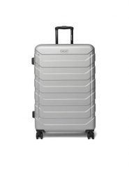 GINO ROSSI Walizka duża CEO-GIN-L-003-05-SILVER Srebrny. Szare walizki Gino Rossi, bez wzorów, duże. Za 299.99 zł.