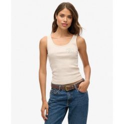 Podstawowy top na ramiączkach do sportu. Brązowe bielizna sportowa Superdry, bez wzorów, z bawełny. W wyprzedaży za 112.95 zł.