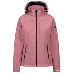 Trespass Fryatt - Damska kurtka softshell Light Mulberry Marl. Czerwone kurtki sportowe Trespass, na jesień, z aplikacjami, z gumy, bez kaptura, trekkingowe. Za 367.10 zł.
