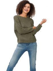 Heine Sweter w kolorze khaki rozmiar: 38. Brązowe swetry Heine, bez wzorów, ze splotem, bez ramiączek. Za 91.99 zł.