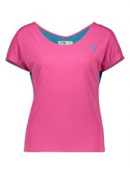 The North Face Koszulka w kolorze różowo-niebieskim rozmiar: L. Niebieskie bluzki The North Face, l, bez wzorów, bez kołnierzyka, bez ramiączek. Za 149.66 zł.
