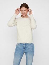 Vero Moda Sweter w kolorze kremowym rozmiar: XS. Brązowe swetry Vero Moda, xs, bez wzorów, bez ramiączek. Za 21.95 zł.