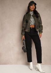 Czarne Jeansy Mom Fit Regular Waist Feselesa. Czarne jeansy Renee, l, bez wzorów. Za 99.99 zł.