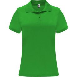 Damska Sportowa Koszulka Polo Z Krótkim Rękawem Monzha. Zielone koszulki polo ROLY, xl, bez wzorów, bez kołnierzyka, bez ramiączek. Za 47.99 zł.