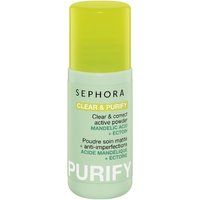 CLEAR & PURIFY - Pielęgnacyjny puder upiększający z kwasem migdałowym i ektoiną. Pudry SEPHORA COLLECTION. Za 45.00 zł.