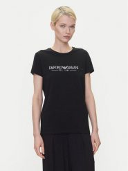 Emporio Armani Underwear T-Shirt EW000408 AF10881 UC001 Czarny Regular Fit. Czarne t-shirty Emporio Armani Underwear, xl, bez wzorów, z bawełny, bez kołnierzyka, bez ramiączek. Za 149.99 zł.