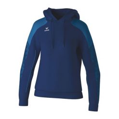 Bluza damska z kapturem Erima Evo Star. Niebieskie bluzy Erima, bez wzorów, z materiału, z kapturem. Za 243.00 zł.