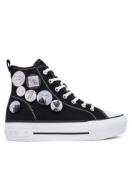 KARL LAGERFELD Trampki KL60459 Czarny. Czarne trampki KARL LAGERFELD, bez wzorów, z materiału, bez zapięcia. Za 704.99 zł.