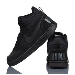Buty sportowe młodzieżowe Nike Court Borough Mid. Czarna obuwie sportowe Nike, bez zapięcia, trekkingowe, Nike Court. Za 282.60 zł.