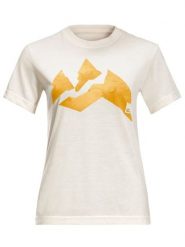 Jack Wolfskin Koszulka "Nature mountain" w kolorze białym rozmiar: XS. Białe bluzki Jack Wolfskin, xs, bez wzorów, bez kołnierzyka, bez ramiączek. Za 97.45 zł.