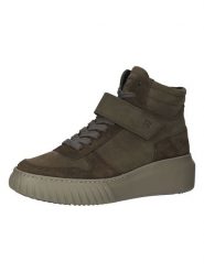 Paul Green Skórzane sneakersy w kolorze khaki rozmiar: 40,5. Brązowe trampki Paul Green, bez wzorów, za kostkę, bez zapięcia. Za 407.95 zł.