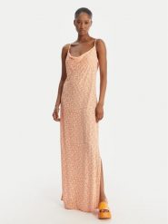 Roxy Sukienka letnia Semi Tropic ERJWD03912 Pomarańczowy Regular Fit. Brązowe sukienki Roxy, na lato, m, bez wzorów, z wiskozy, bez kołnierzyka, bez ramiączek. Za 299.99 zł.