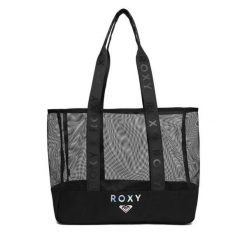 Torebka Roxy. Czarne shopper Roxy, bez wzorów, bez dodatków. Za 99.99 zł.