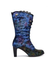 Laura Vita Kozaki Alcbaneo 351 Niebieski. Niebieskie kozaki Laura Vita, z materiału, bez obcasa, na słupku, bez zapięcia. Za 639.99 zł.