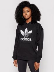 Adidas Bluza adicolor Trefoil FM3307 Czarny Regular Fit. Czarne bluzy Adidas, bez wzorów, z bawełny, bez kaptura. Za 159.99 zł.