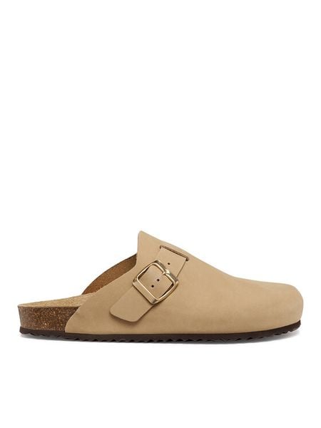 Geox Klapki D Brionia D65LSA 00032 C6738 Beżowy. Brązowe klapki Geox, bez wzorów, z nubiku, bez obcasa. Za 291.99 zł.
