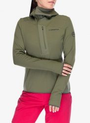 Bluza z kapturem damska La Sportiva Big Wall Pullover Hoody. Zielone bluzy La Sportiva, l, bez wzorów, z materiału, z kapturem. Za 742.49 zł.