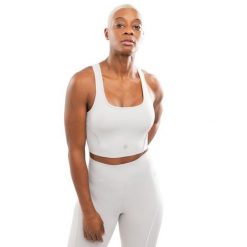 Damski sportowy stanik do biegania Siroko Angkor Light Gray. Szare bielizna sportowa SIROKO, m, bez wzorów, z materiału. W wyprzedaży za 84.00 zł.