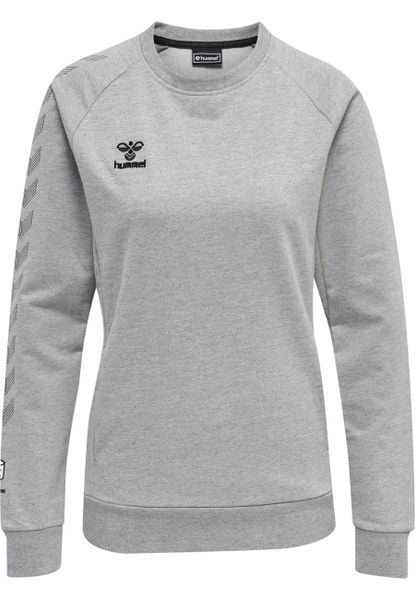 Damska bluza bawełniana Hummel Move Grid. Szare bluzy Hummel, s, bez wzorów, z bawełny, bez kaptura. Za 226.30 zł.