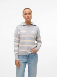 Vero Moda Sweter "Saba" w kolorze szarym rozmiar: XXL. Szare swetry Vero Moda, xxl, bez wzorów, ze splotem, bez ramiączek. Za 125.45 zł.
