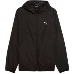 Kurtka sportowa Puma Packlite Windbreaker. Czarne kurtki sportowe Puma, bez wzorów, z softshellu, bez kaptura, trekkingowe. Za 390.00 zł.
