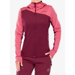 Bluza z kapturem damska La Sportiva Cosmic Thermal Hoody. Czerwone bluzy La Sportiva, bez wzorów, z kapturem. Za 593.19 zł.