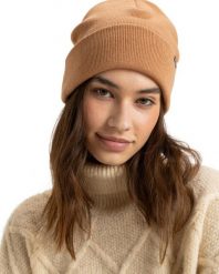 Czapka z mankietem dla Kobiety TROPICAL SNOW Brązowy. Brązowe czapki Roxy, bez wzorów, z dzianiny. Za 89.00 zł.
