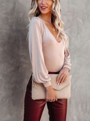 LA Angels Bluzka w kolorze kremowym rozmiar: S. Brązowe bluzki LA Angels, s, bez wzorów, bez kołnierzyka, bez ramiączek. Za 110.55 zł.