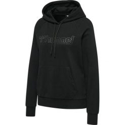 Damska bluza z kapturem Hummel Noni 2.0. Czarne bluzy Hummel, na wiosnę, l, z aplikacjami, z bawełny, z kapturem. Za 252.50 zł.