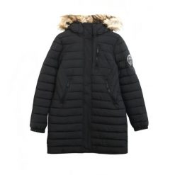 Parka damska z kapturem Superdry Fuji. Czarne parki Superdry, z kapturem. W wyprzedaży za 443.00 zł.