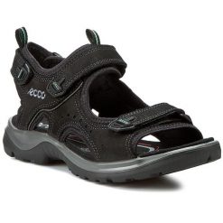 Sandały ECCO. Czarne sandały ecco, bez wzorów, sportowe, bez obcasa, bez zapięcia. Za 349.99 zł.