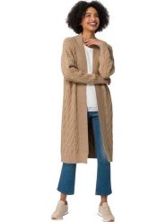 Heine Kardigan w kolorze jasnobrązowym rozmiar: 46. Brązowe kardigany Heine, bez wzorów, ze splotem. Za 82.99 zł.