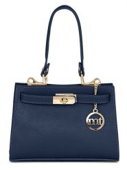 Mia Tomazzi Skórzana torebka "Zacconi" w kolorze granatowym - 24 x 14 x 8 cm rozmiar: onesize. Niebieskie torby na ramię Mia Tomazzi, bez wzorów, z materiału, przez ramię, bez dodatków. Za 239.99 zł.