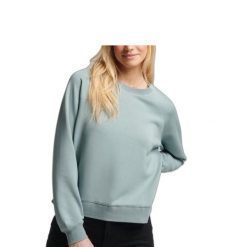Bluza turystyczna damska Superdry Studios Modal Crew. Niebieskie bluzy Superdry, s, bez wzorów, z elastanu, bez kaptura. Za 176.00 zł.