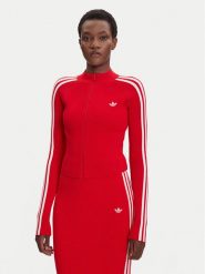 Adidas Bluza adicolor 3-Stripes JY2598 Czerwony Slim Fit. Czerwone bluzy Adidas, xl, bez wzorów, z wiskozy, bez kaptura. Za 369.99 zł.