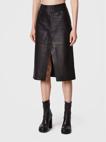 Notes Du Nord Spódnica skórzana Emma 12806 Czarny Slim Fit. Czarne spódnice Notes du Nord, bez wzorów, ze skóry. Za 969.99 zł.