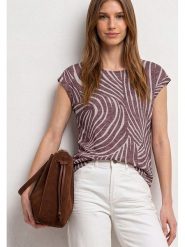 Street One Koszulka w kolorze fioletowym rozmiar: 36. Różowe bluzki Street One, bez wzorów, street, bez kołnierzyka, bez ramiączek. Za 98.95 zł.